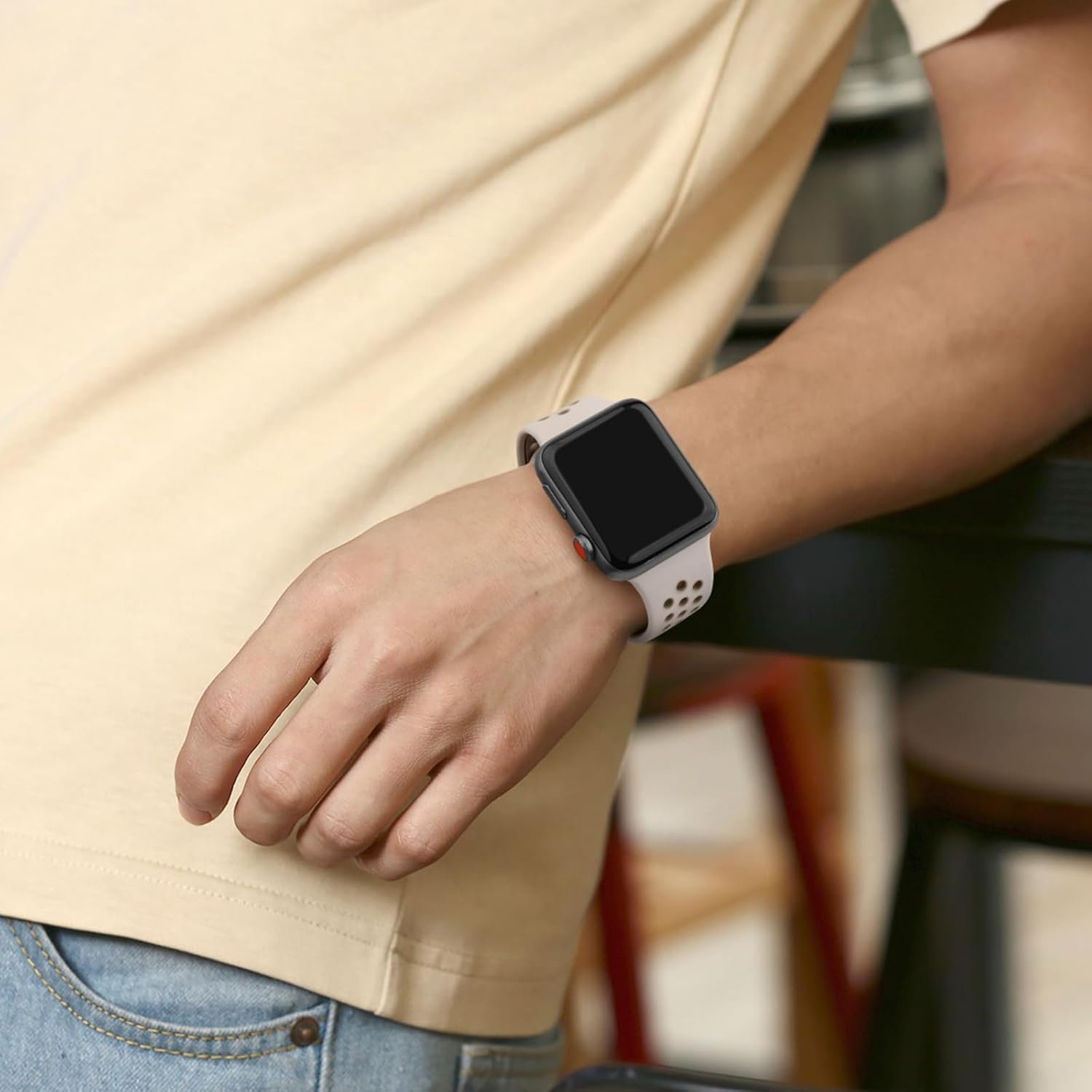 Vancle Silicone Bands Compatible with Apple Watch Band 38mm 40mm 41mm 42mm 44mm 45mm 49mm, Soft Breathable Waterproof Wristbands Straps for iWatch Series Ultra 2 Ultra 9 8 7 6 5 4 3 2 1 SE Women Men - Image 7