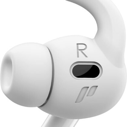 Proof Labs 4 Pairs for AirPods Pro 2 Ear Hooks Covers [Added Storage Pouch] Accessories Compatible with Apple AirPods Pro 2nd Generation (White)