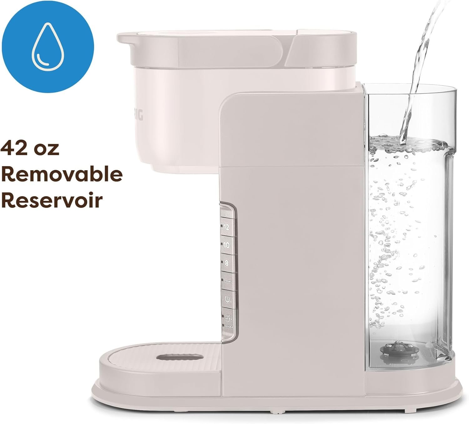 Keurig K-Express Single Serve Coffee Maker – Strong Brew Option, 42oz Reservoir, Sleek Design for Holiday Hosting & Gifting, Warm Stone - Image 4