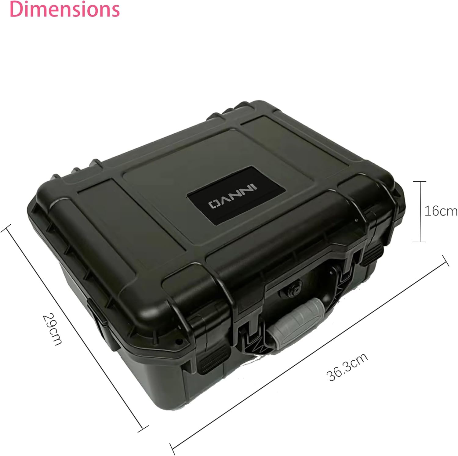 Drone Case for DJI Air 3S / 3 Fly More Combo Waterproof Hard Shell Shockproof with Strap & Mesh Pocket for Accessories Custom-Foam Solt fits Drone Controller Batteries and Charger 14.2x6.3x11.4 - Image 6