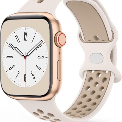 Vancle Silicone Bands Compatible with Apple Watch Band 38mm 40mm 41mm 42mm 44mm 45mm 49mm, Soft Breathable Waterproof Wristbands Straps for iWatch Series Ultra 2 Ultra 9 8 7 6 5 4 3 2 1 SE Women Men