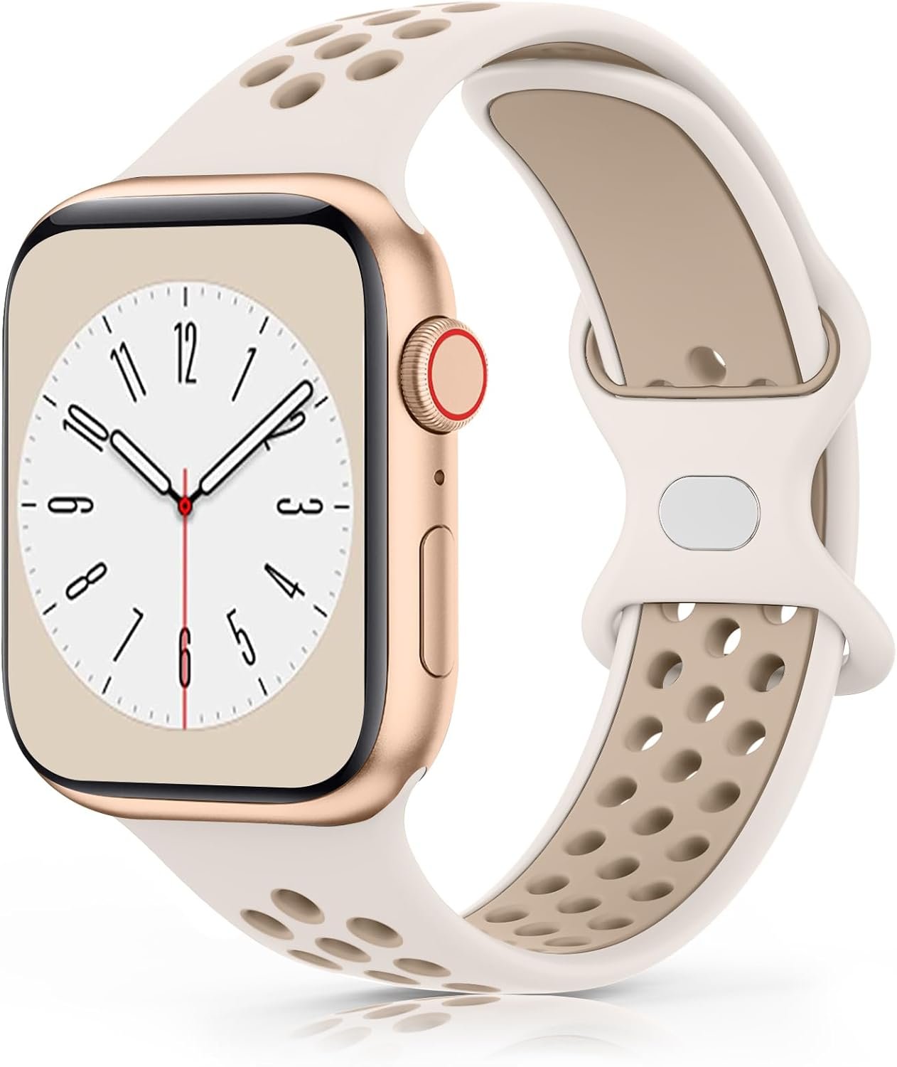 Vancle Silicone Bands Compatible with Apple Watch Band 38mm 40mm 41mm 42mm 44mm 45mm 49mm, Soft Breathable Waterproof Wristbands Straps for iWatch Series Ultra 2 Ultra 9 8 7 6 5 4 3 2 1 SE Women Men