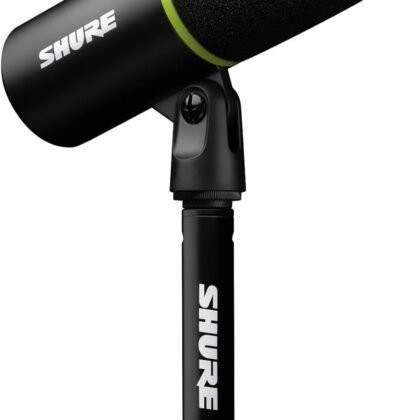 Shure MV6 Gaming Microphone – Dynamic USB Mic for PC Gaming & Streaming with Tap-to-Mute, Noise Cancellation, Desktop Stand & 3.5mm Headphone Monitoring, Black