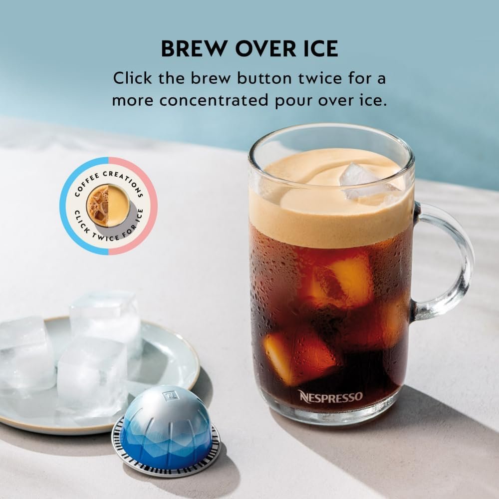 Nespresso Vertuo Pop+ Coffee and Espresso Maker by De'Longhi, Black Matte with Dark Chrome - Image 6