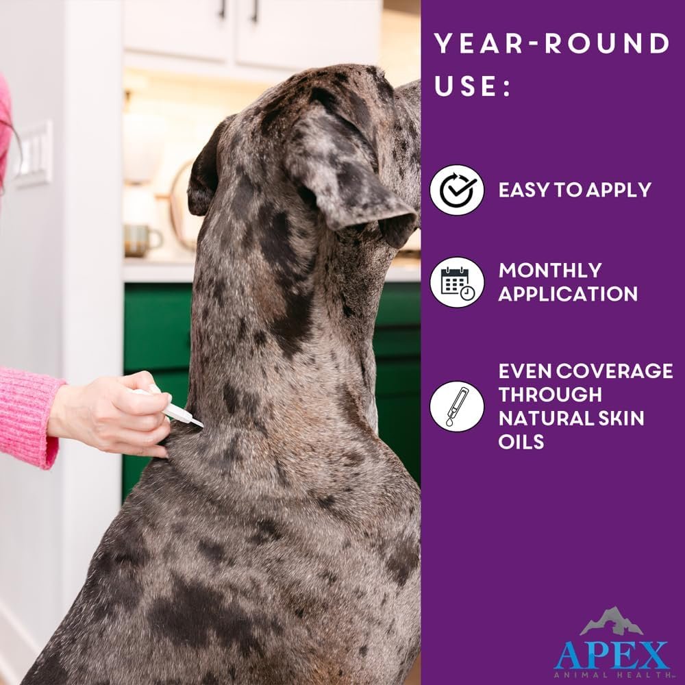 Apex Plus Flea and Tick Prevention for Dogs | Large (45-88 lbs) | 3-Month Supply | Dog Flea and Tick Treatment | 24-Hour Activation, Waterproof, 30-Day Protection - Image 6