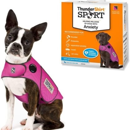 ThunderShirt for Dogs, X Small, Fuchsia Sport - Dog Anxiety Relief Calming Vest