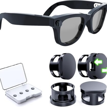 4 Pack LED Light Blocking Covers Compatible with Ray-Ban Meta Wayfarer/Skyler/Headliner & Oakley Meta HSTN Smart Glasses Accessories,Adjustable Blackout Light Covers Meta Glasses