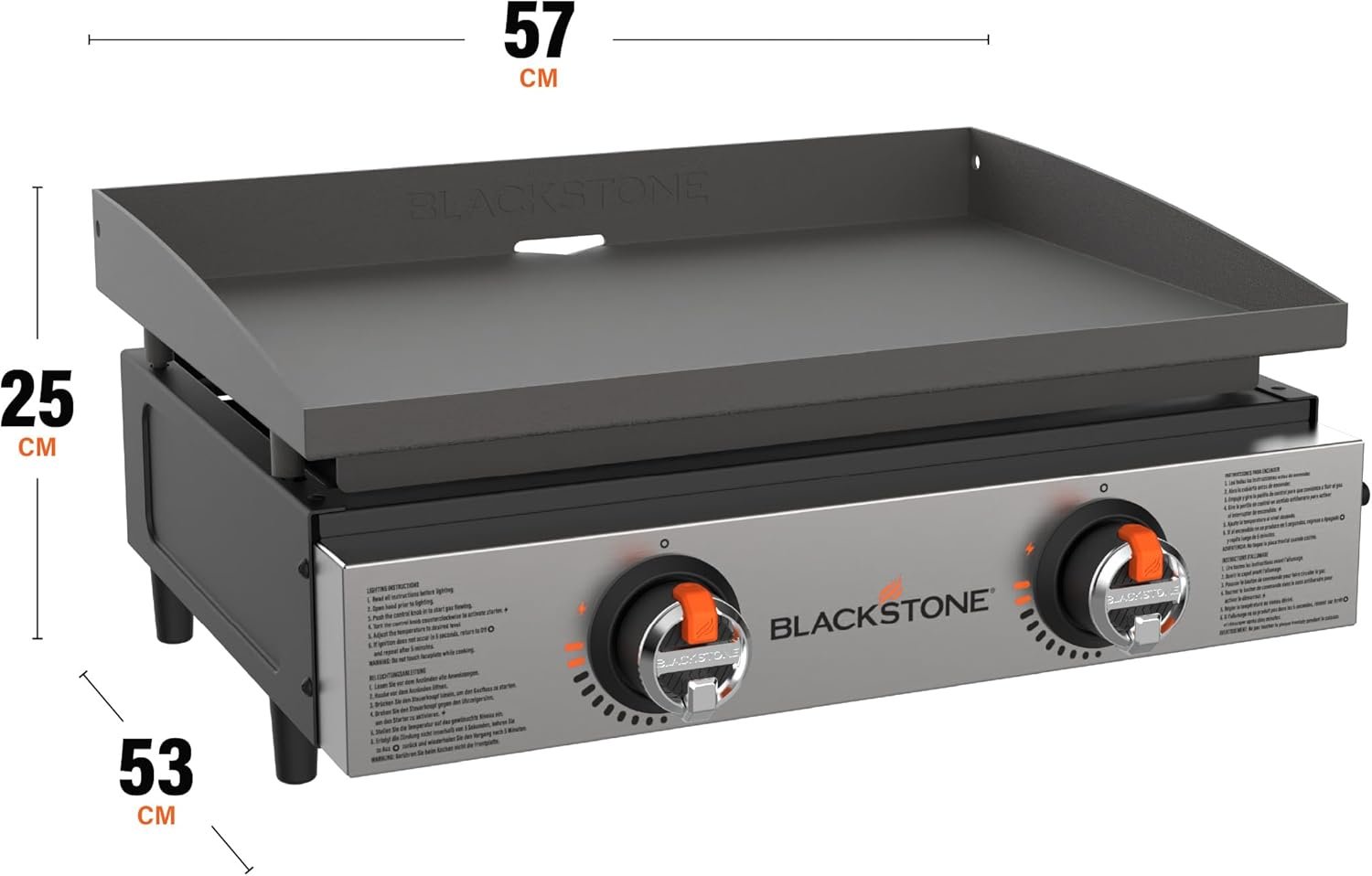 Blackstone 22 Inch Griddle Table Grill with 2 Burners - Image 6