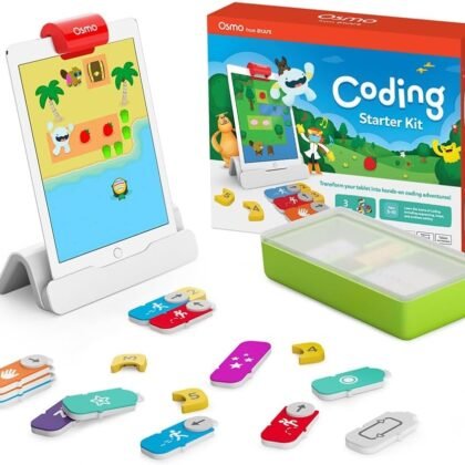 Osmo - Coding Starter Kit for iPhone & iPad-3 Educational Learning Games-Ages 5-10+ Learn to Code, Basics Puzzles-STEM Toy-Logic, Fundamentals(Osmo iPad/iPhone Base Included)
