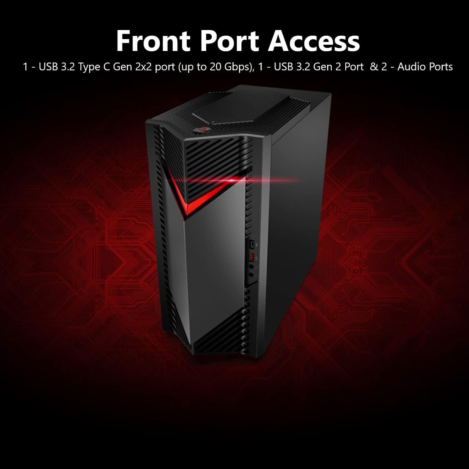 Acer Nitro 50 N50-656-UR16 Gaming Desktop | Intel Core i7-14700F 20-Core Processor | NVIDIA GeForce RTX 4060 | 16GB DDR5 5600MHz | 1TB PCIe Gen 4 SSD | Intel Wi-Fi 6E AX211 | Windows 11 Home - Image 6