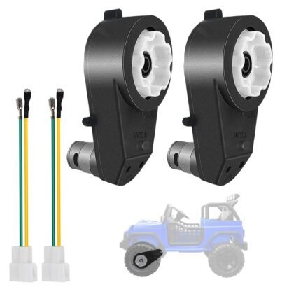 2Pcs 12V Electric Motor Gearbox Powered for Kids Ride On Toys Car,RS550 12V 40000RPM Powered High Speed Wheels Motor Gearbox Engine RS550 Drive Engine Trax Upgrade Replacement Parts