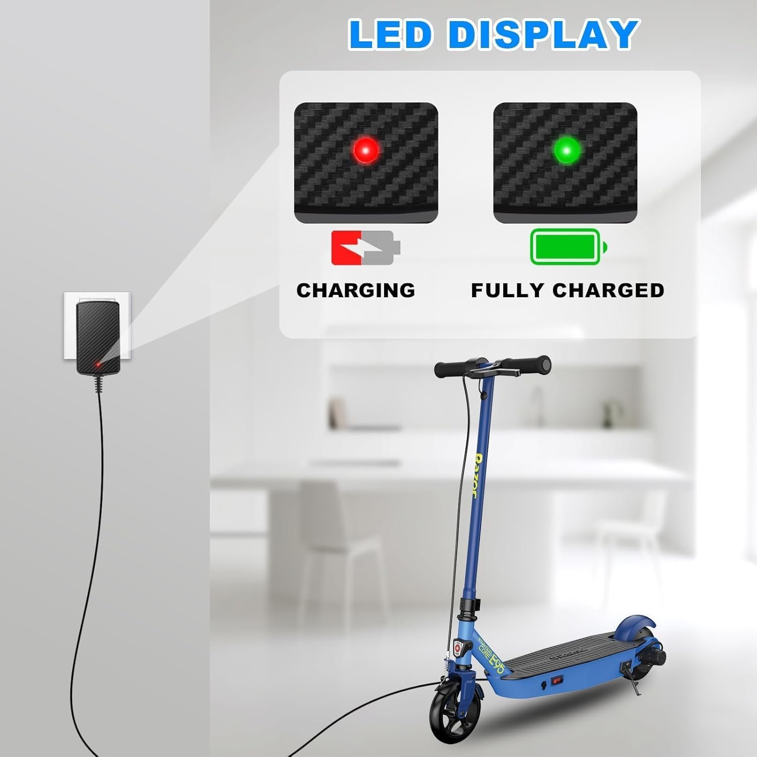 12v 1000mA Charger for Razor Power Core 90 E90 E95 95 Electric Scooter EPunk XLR8R MX125 Dirt Rocket Kidzon Bumper Car Razor Electric Ride On - Image 7