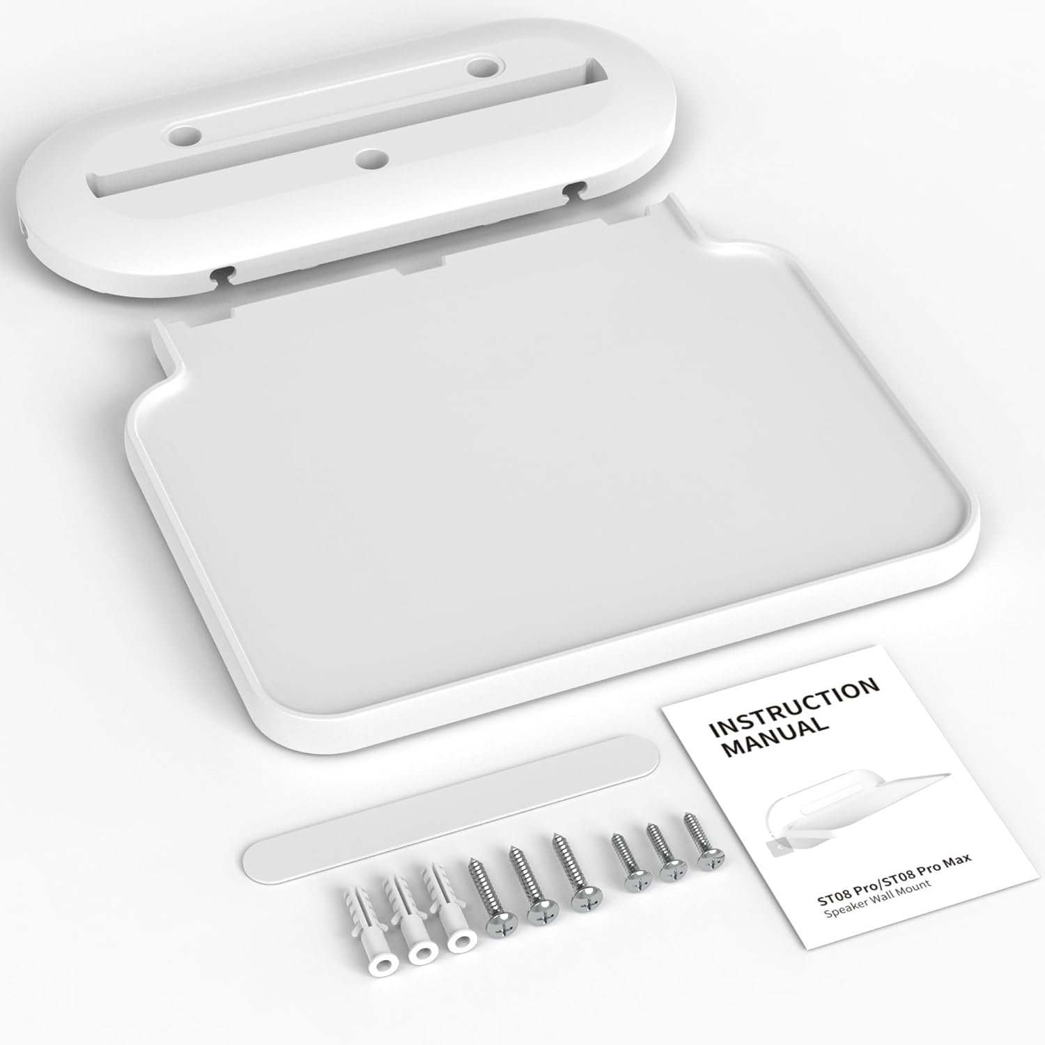 HomeMount Mount for Google Nest Hub Max - Wall Mount Holder Shelf Compaitble with NEST HUB MAX (White) - Image 8