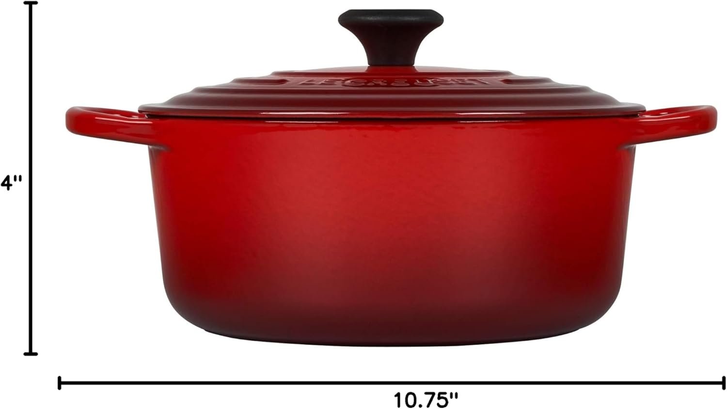 Le Creuset Enameled Cast Iron Signature Round Dutch Oven, 5.5 qt., Cerise - Image 2