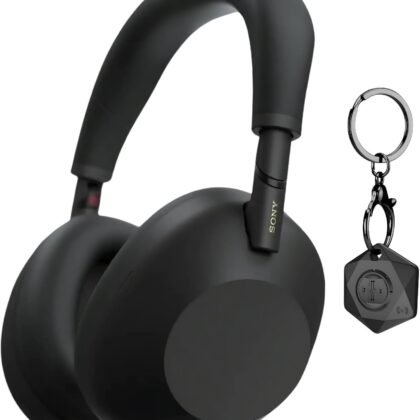 Sony WH-1000XM6 Wireless Noise-Canceling Headphones with QN3 Processor (Black) Bundle with Finder Key Chain (2 Items)