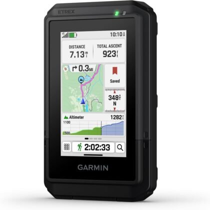Garmin eTrex® Touch, Rugged, Easy-to-Use GPS Handheld Navigator, Color Touchscreen, Preloaded Maps with Routable Trails and Roads, Long Battery Life for Hiking and All Outdoor Activities