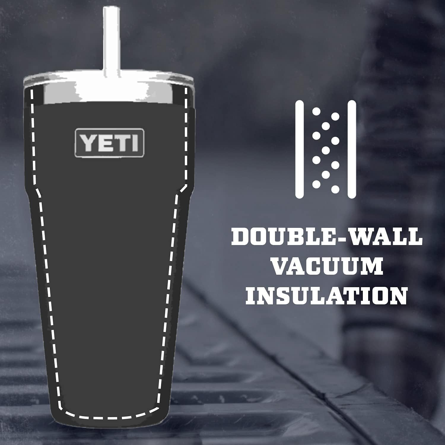 YETI Rambler 26 oz Straw Cup, Vacuum Insulated, Stainless Steel with Straw Lid - Image 6