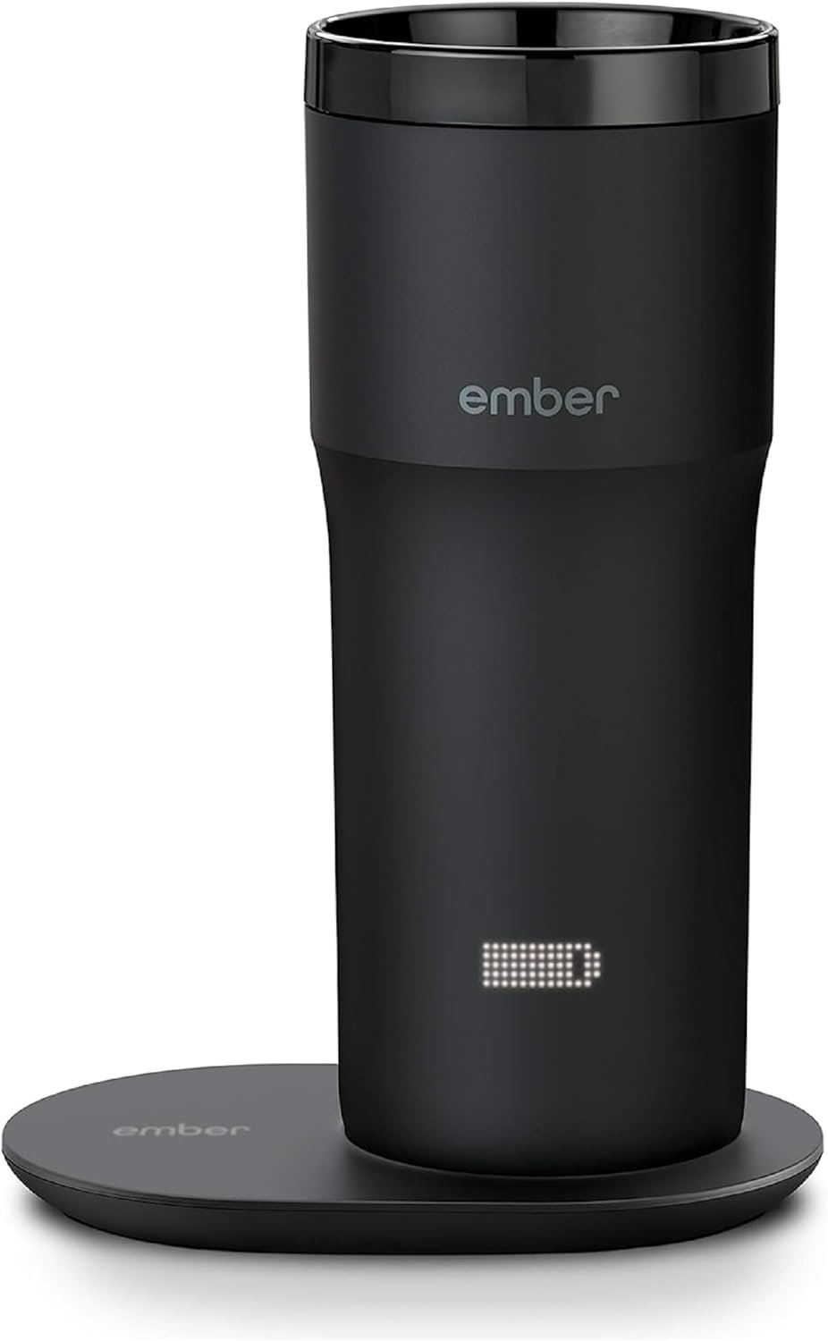 Ember Travel Mug 2+, 12 oz, Temperature Control Smart Travel Mug, Stainless Steel, Slate Black (with Apple Find My)