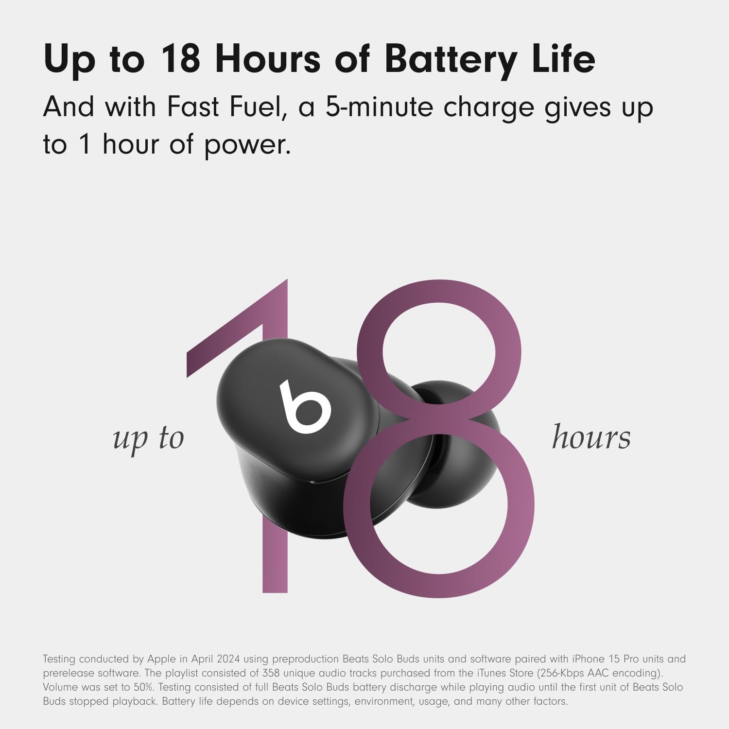 Beats Solo Buds - Wireless Bluetooth Earbuds | 18 Hours of Battery Life | Apple & Android Compatibility | Built-in Microphone - Matte Black (Renewed) - Image 5