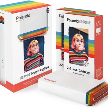 Polaroid Hi-Print - Bluetooth Pocket Photo Printer + Paper Double Pack Bundle (40 Sheets)