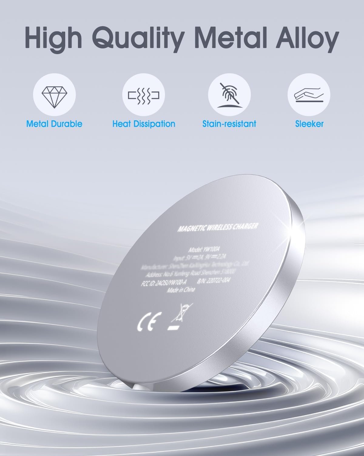 for Apple Mag-Safe Charger 2 Pack, Magnetic Wireless Charger for iPhone 17/17 Pro/17 Pro Max/Air/16 15 14 13 12 Pro Max Plus mini, Charging Pad for Airpods Pro 3 2,Strong Magnet, Silver - Image 7