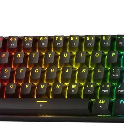 Redragon K617 HE Rapid Trigger Gaming Keyboard, 60% 61 Keys Wired Mechanical Keyboard w/Hyper-Fast Actuation, Dedicated Hall Effect Magnetic Switch, Actuation Point Adjustable, Essential Black