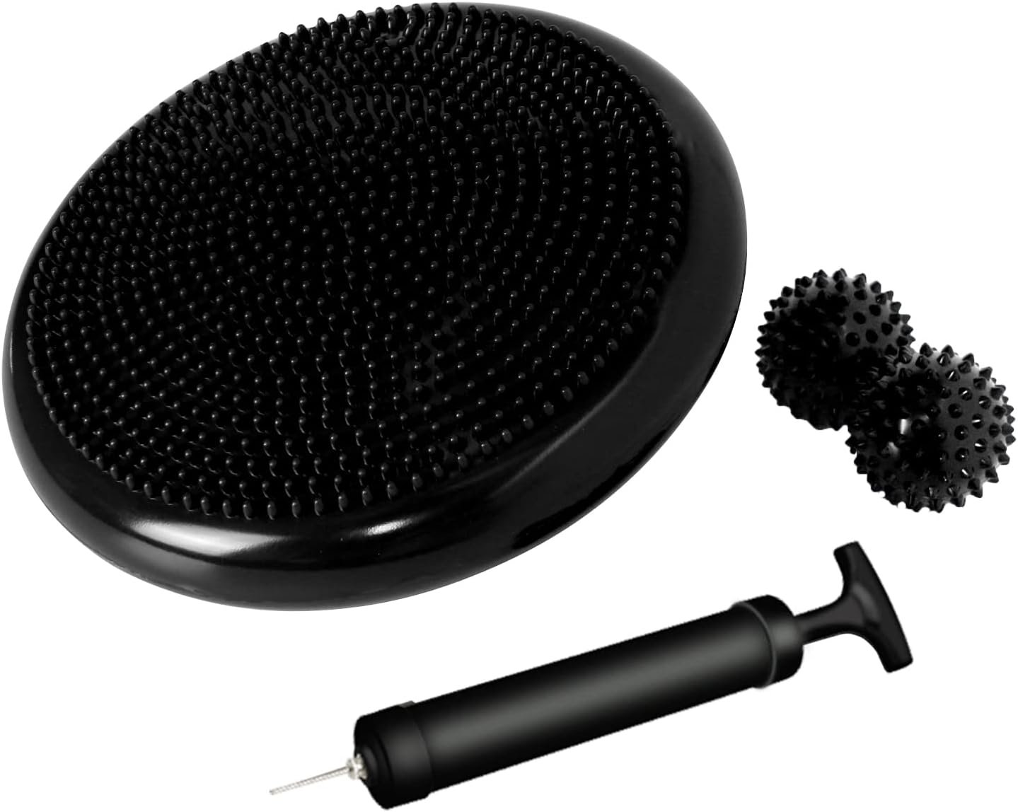 Wobble Cushion, Balance Disc, Wiggle Seat, Balance Pads for Physical Therapy, Stability Disc, Wobble Board for Dogs, Office, Sensory Kids, Classroom with Spiky Massage Ball