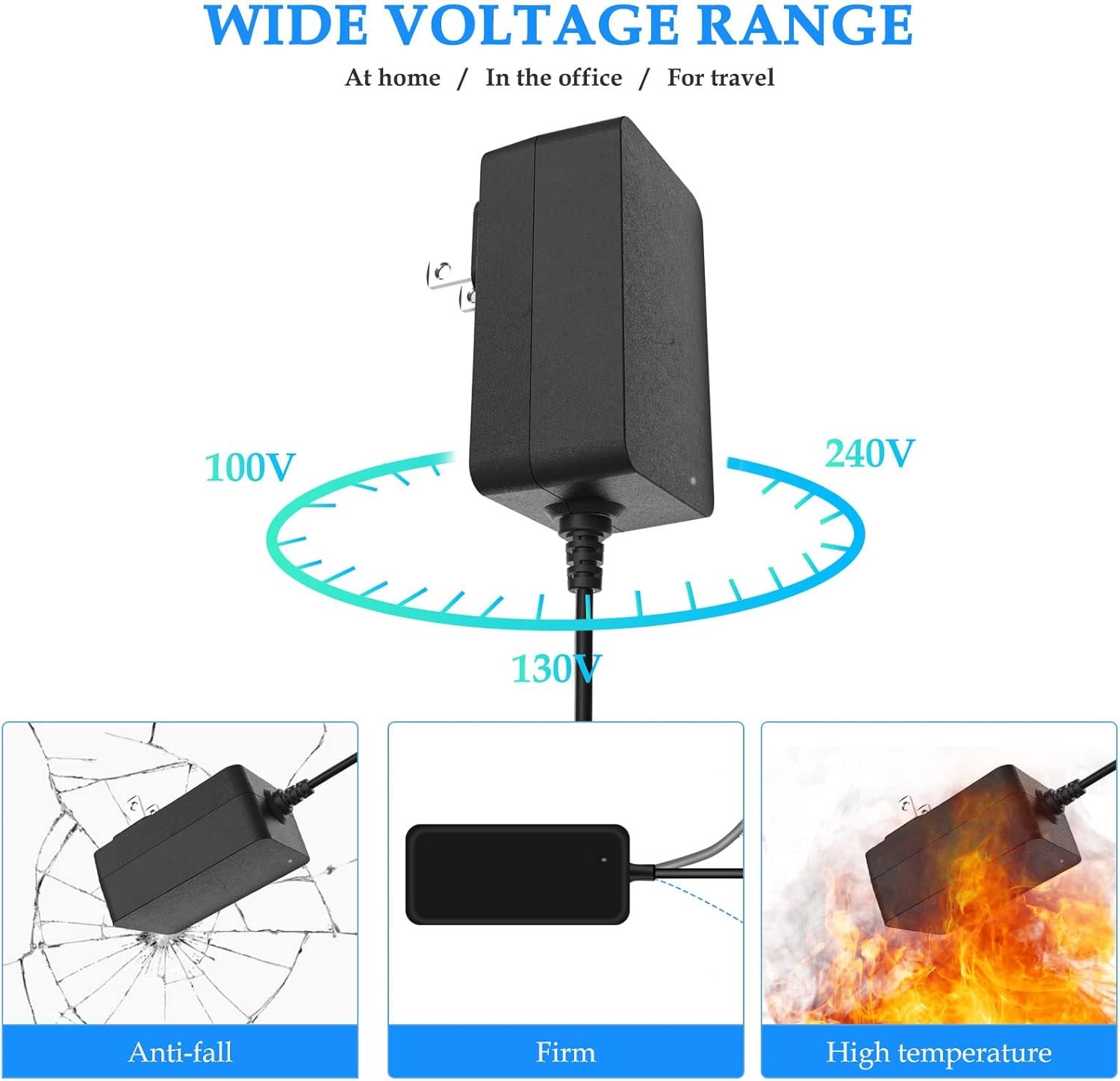 MULTIM 12V with Small Blue Plug Kid Trax Battery Charger Power Supply for Child Ride On Car Dodge Ram 3500 Beetle Mini Rideamales Scout Pony Josie Unicorn Disney Mickey Minnie Power Adapter Cord - Image 5