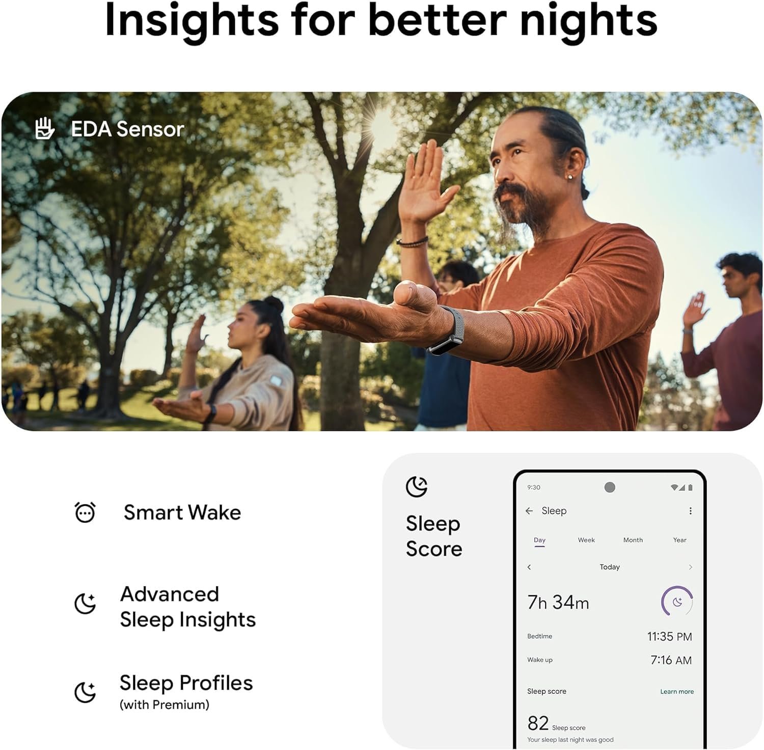 Fitbit Charge 6 Activity Tracker Heart Rate Monitoring, 7-Day Battery, Integrated Google Apps, Maps & Wallet, in-Depth Health Insights, Activity & Sleep Analysis, S & L Bands Included, Obsidian/Black - Image 7