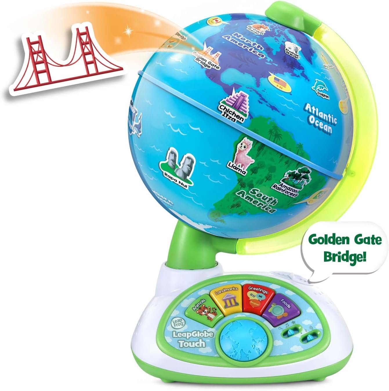 LeapFrog LeapGlobe Light-Up and Touch Interactive Electronic Globe for Kids, Exploration Toy for Ages 3 and Up - Image 2
