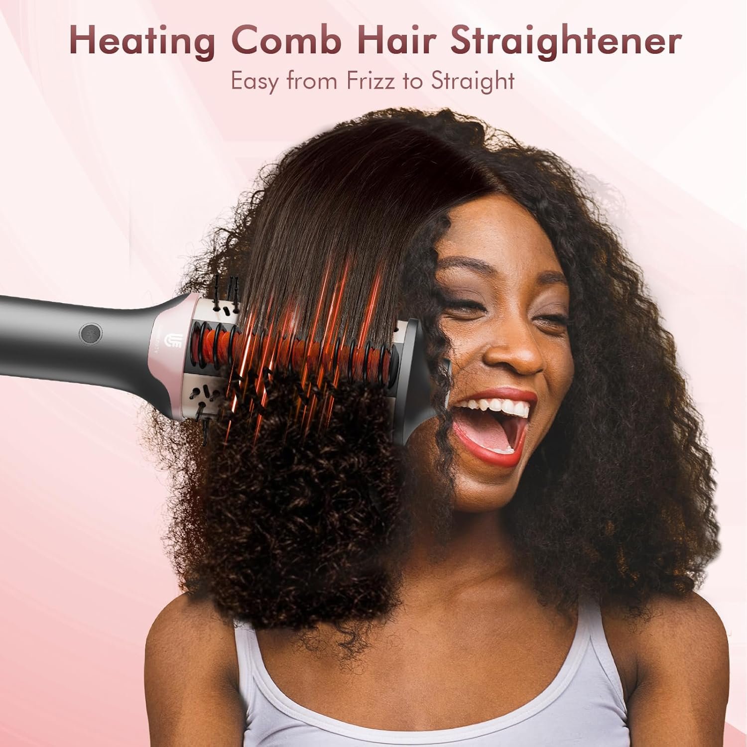 Blow Dryer Brush Hair Straightener: High Speed Hot Air Styler 110,000 RPM for Fast Drying Straightening Volumizing, One Step Volumizer with PTC Smoothing Comb Negative Ion for Silky Frizz-Free - Image 2