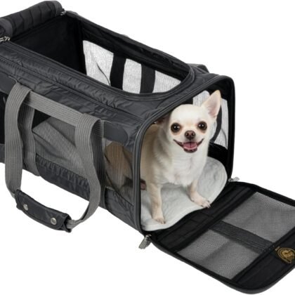 Sherpa Original Deluxe Travel Pet Carrier, Airline Approved & Guaranteed On Board - Charcoal Gray, Medium