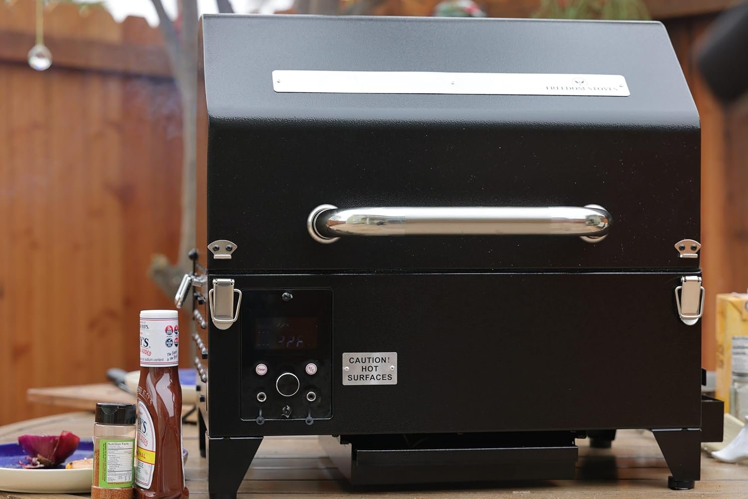 Freedom Stoves Portable Pellet Grill Smoker: Off-Grid BBQ for Camping & Tailgating, Fits Full Racks or Beer Can Chickens, 8.5LB Hopper, Peaked Lid, Dual Probes, 120V & 12V Compatible - Image 2