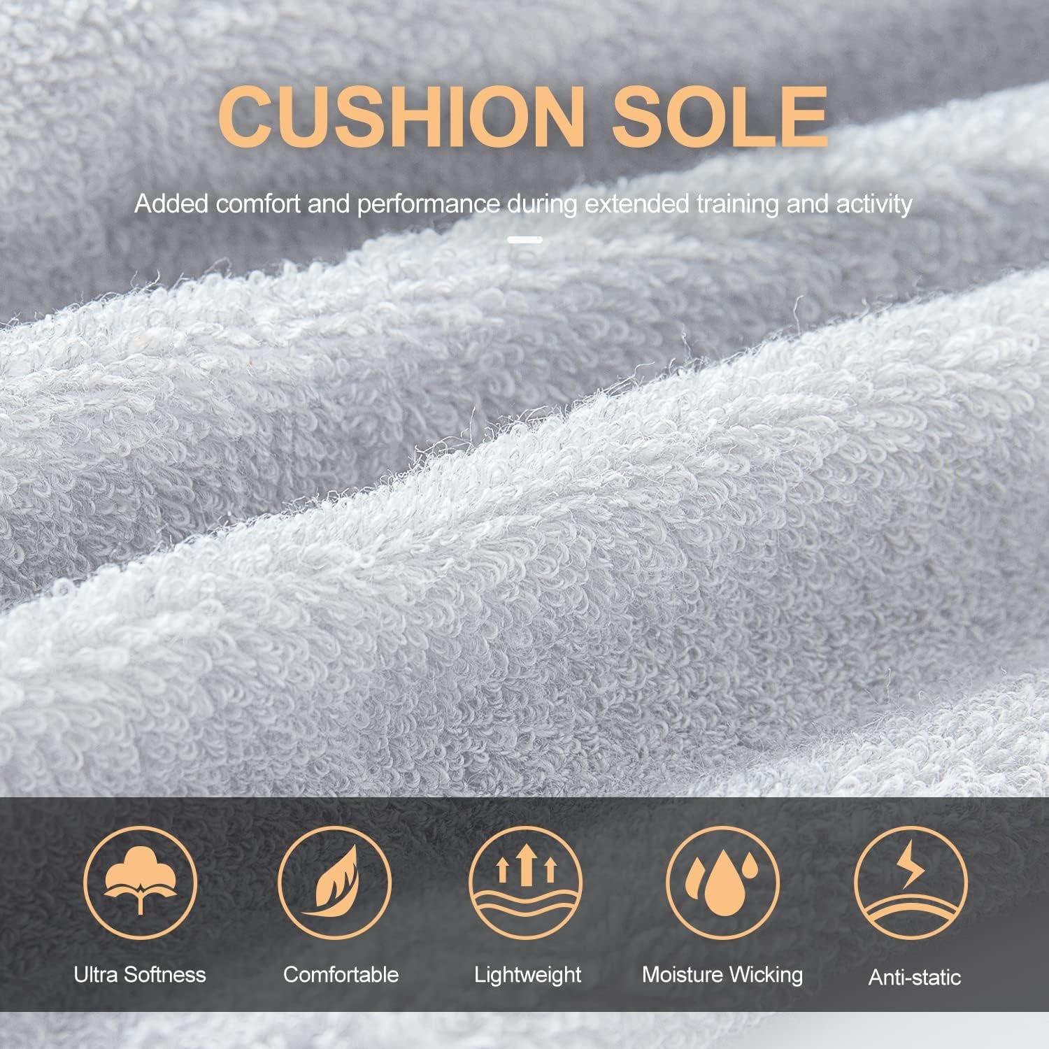 CS CELERSPORT 6 Pairs Ankle Athletic Running Socks Low Cut Sports Tab Socks for Men and Women - Image 5