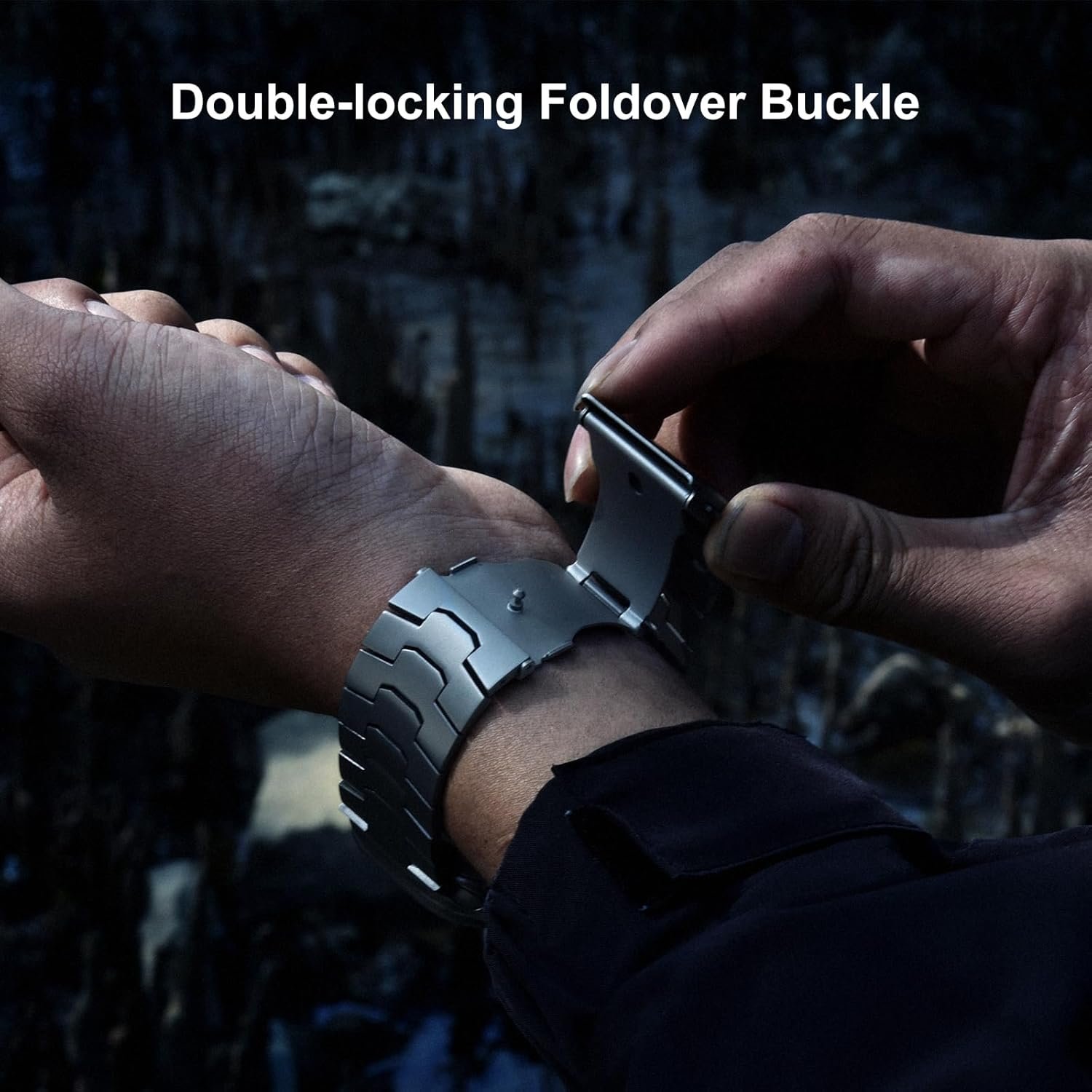 AGIS01 Titanium Band Compatible with Apple Watch Ultra 3/2/1 49mm, Series 11/10 46mm - Military-Grade DLC Coating, Scratch Resistant & Durable Adjustable Strap for Men - Image 5