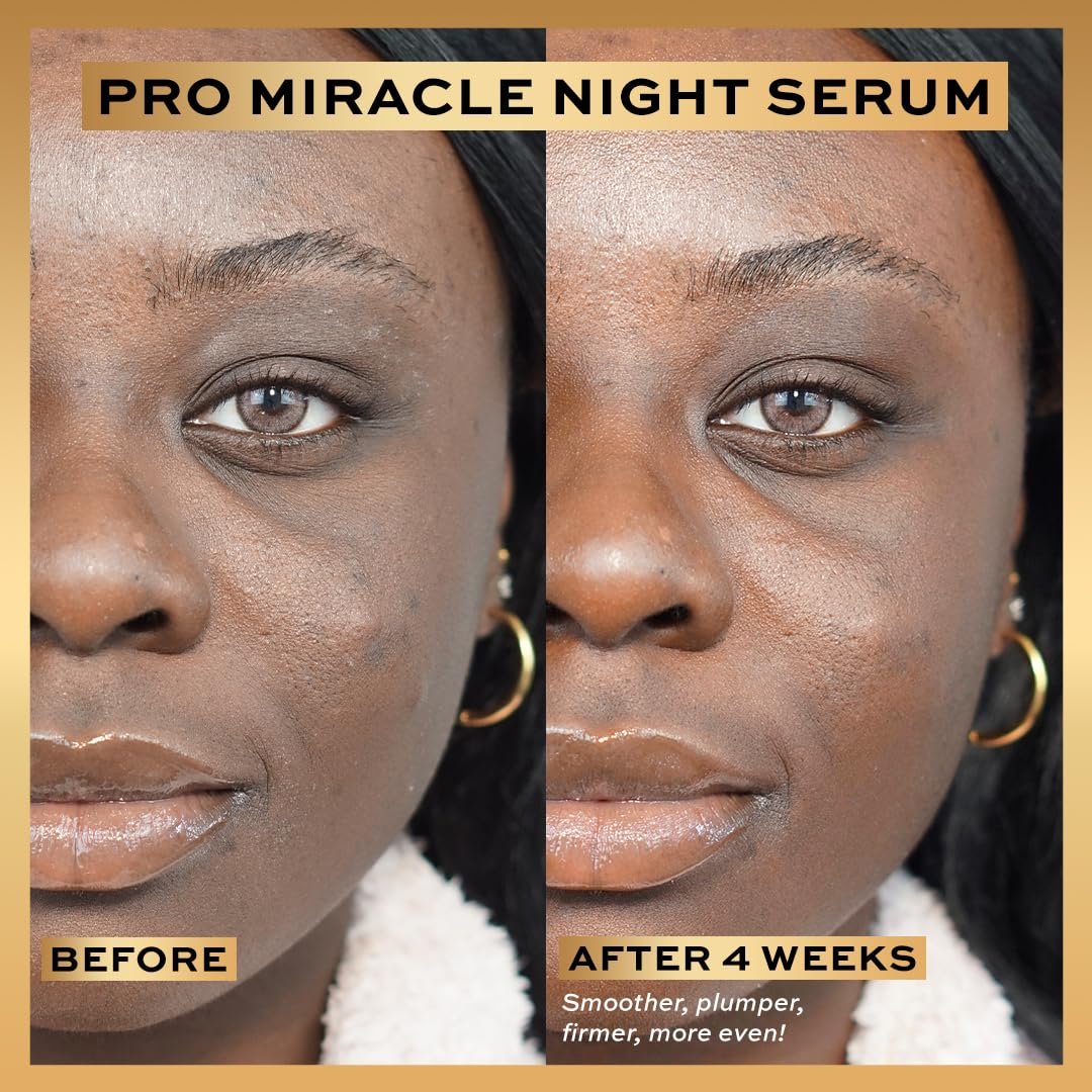 Revolution Pro Miracle Night Rescue Serum Advanced Complex, Overnight Face Serum, Smooths & Plumps Skin with Hyaluronic Acid & Peptides, 1 oz - Image 3