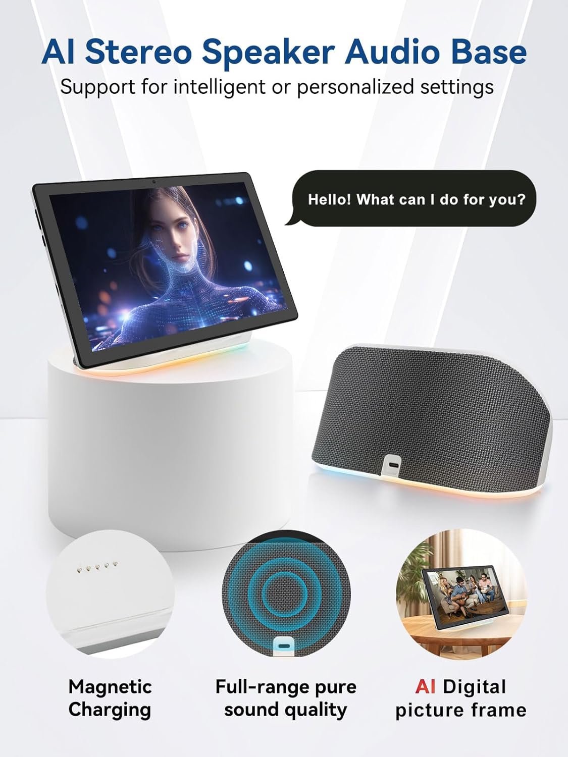 2025 Upgraded Android Tablet with Charging Speaker Dock, 2 Years Protection, Otca-Core CPU, 14GB+64GB Storage with 1TB Expansion, WiFi 6, BT5.3, Google Tablet, US Version - Image 4