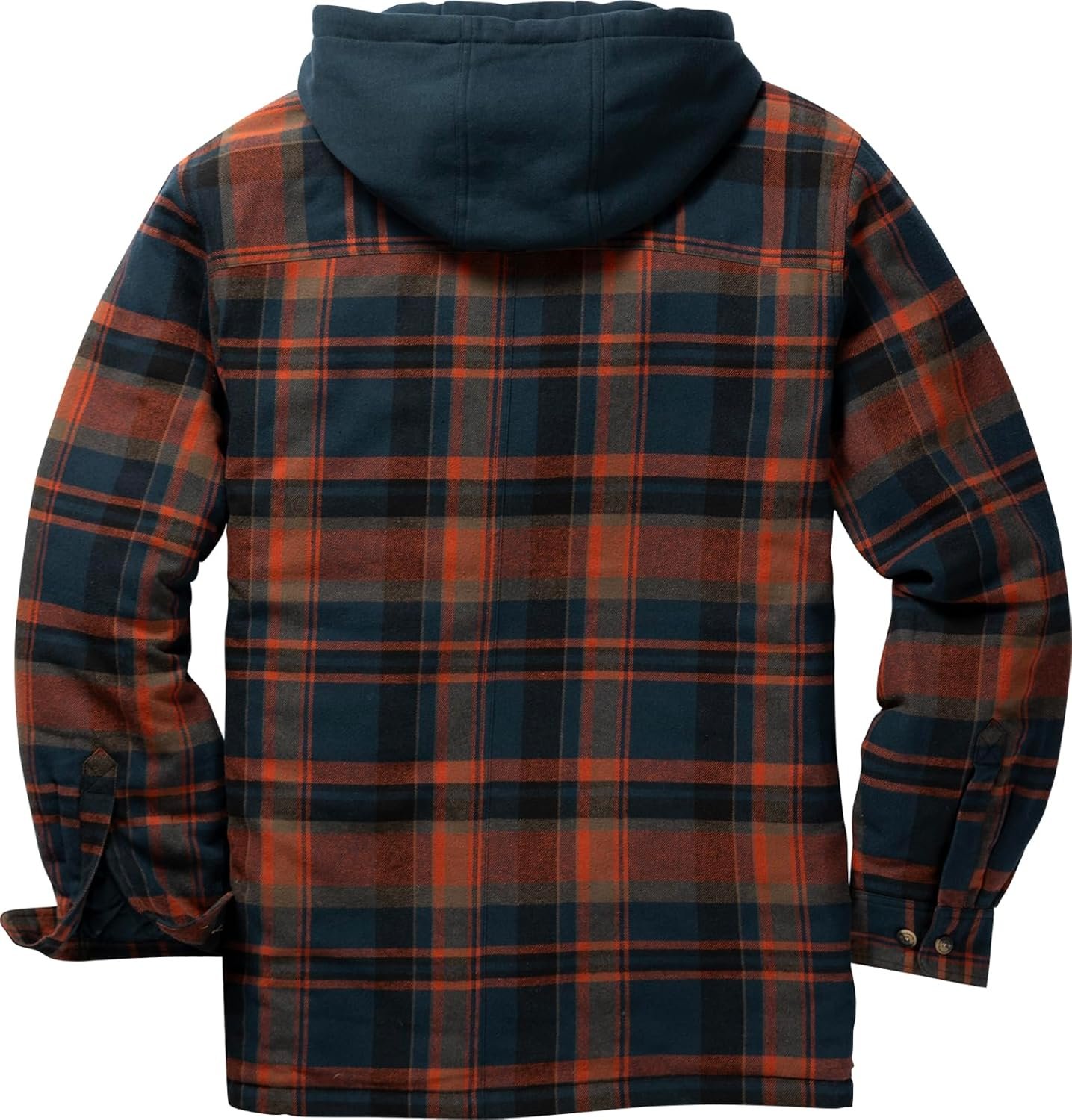 Legendary Whitetails Men's Plaid Flannel Shirt Jacket Quilted with Hood Polyfill Insulated - Image 3
