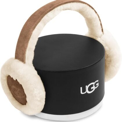 UGG Kids Earmuff with Plush Sheepskin Comfort, Snug Fit Headband - Minimalist Embroidered Logo - Warm Cold Weather Wear