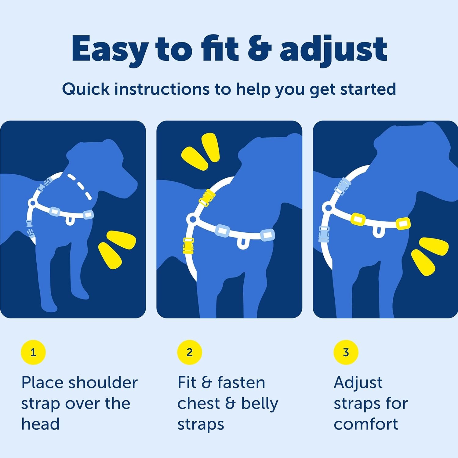 PetSafe Deluxe Easy Walk Harness - Trainer-Trusted Dog Chest Harness with Breathable Martingale Loop Design - Helps Stop Pulling with No Choking & Gagging - Large - Ocean - Image 7