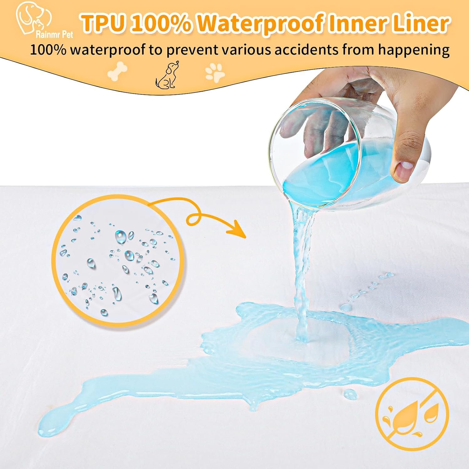 Orthopedic Dog Beds for Large Dogs, 7" Memory Foam Dog Beds with Waterproof Liner, Chew Proof Microsuede Cover, Removable and Washable, Nonskid Bottom, 48"x30"x7" L Khaki - Image 4