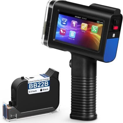 BENTSAI BT-HH6105B2 Handheld Inkjet Printer with 1/2 Inch Print Height Portable Handheld Printer for EXP Date, Batch Number, QR Code, Barcode, Logo on Carton Wood Fabric Plastic Metal