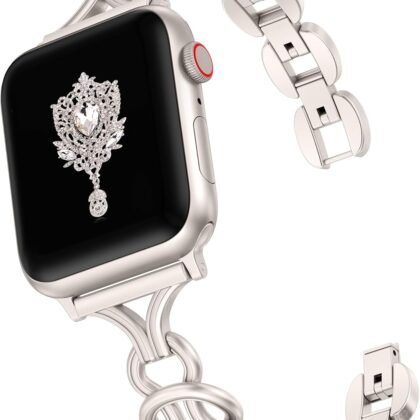 TOYOUTHS Celtic Bracelet Compatible with Apple Watch Bands 38/40/41/42/44/45/46/49mm Women, Dressy Chain Stainless Steel Metal Jewelry Link Strap for iWatch Series 11 10 9 8 7 6 5 4 SE/Ultra 3 2 1