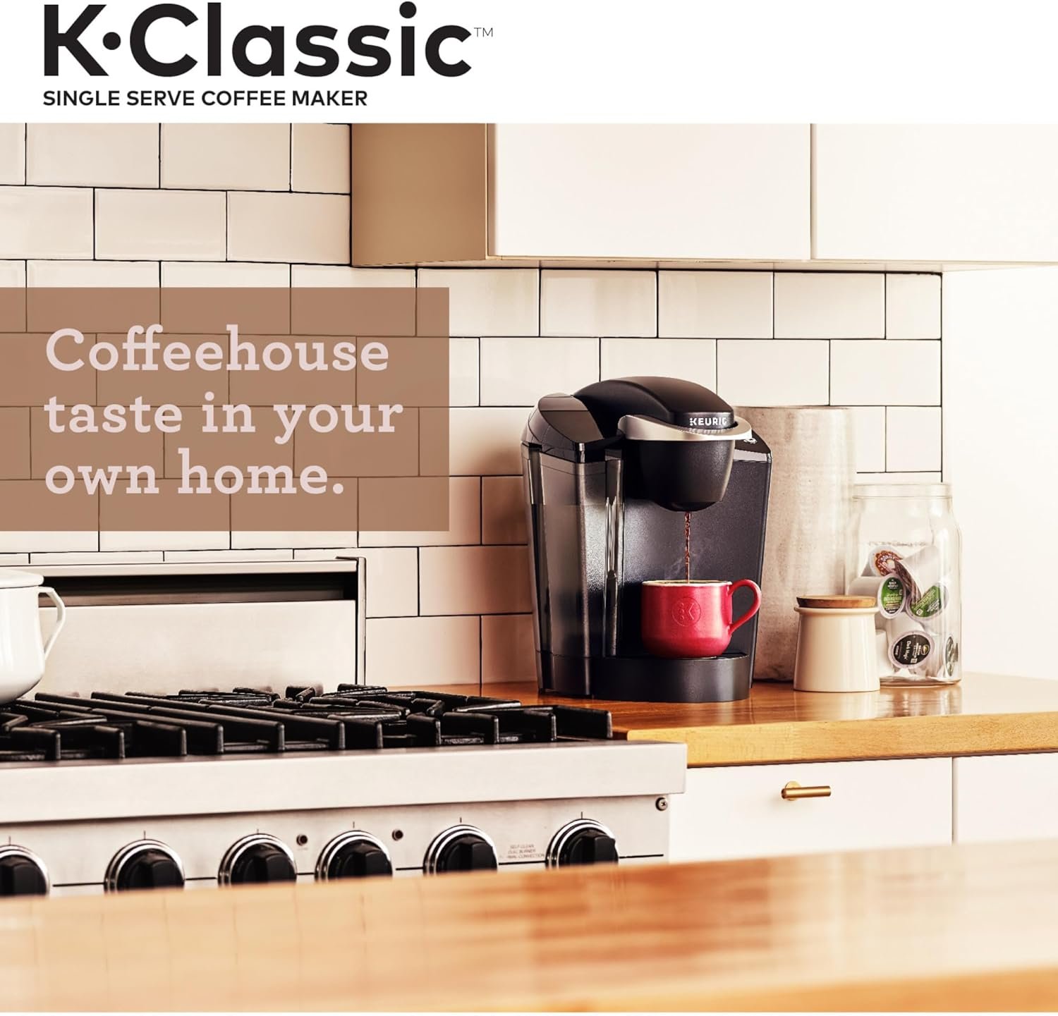 Keurig K-Classic Single Serve K-Cup Pod Coffee Maker, with 3 Brew Sizes, 48oz Removable Reservoir, Black - Image 8