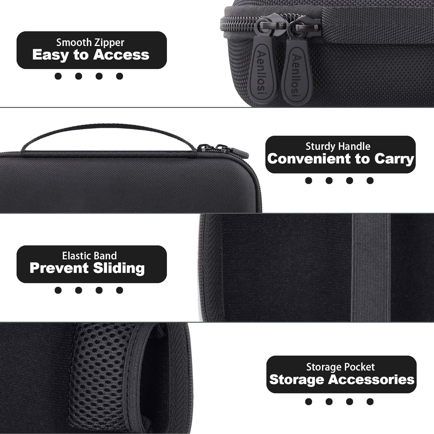 Aenllosi Hard Carrying Case Replacement for Bose New SoundLink Flex 2nd Gen/Bose SoundLink Flex Bluetooth Portable Speaker (Black) - Image 3