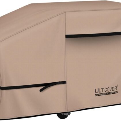 ULTCOVER 600D Outdoor Waterproof Griddle Cover for Blackstone Halo LoCo Cookers Nexgrill Weber 28 inch Single Side Shelf Flap Top Grill with Hood