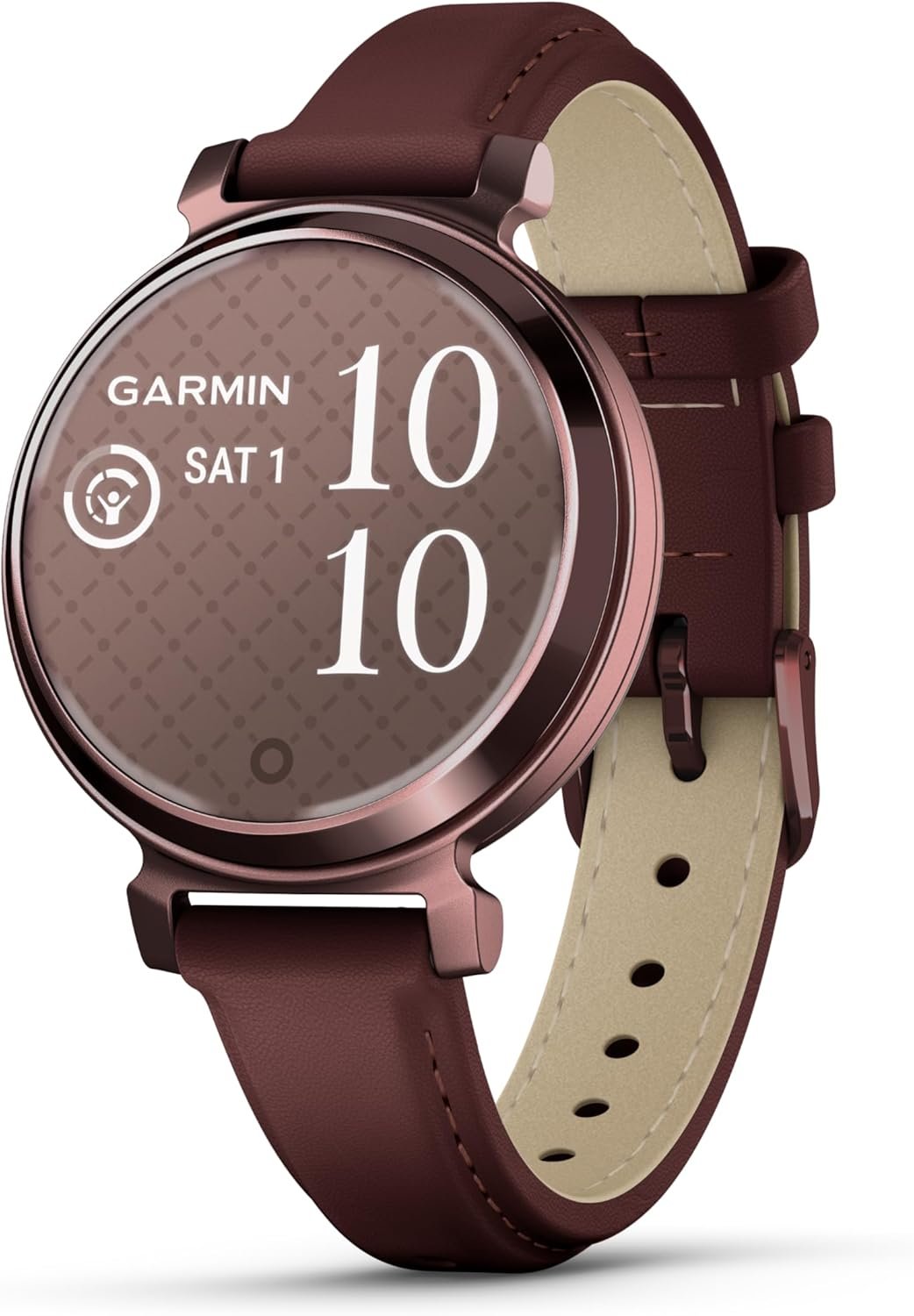 Garmin Lily 2, Small and Stylish Smartwatch, Hidden Display, Patterned Lens, Up to 5 Days Battery Life, Mulberry