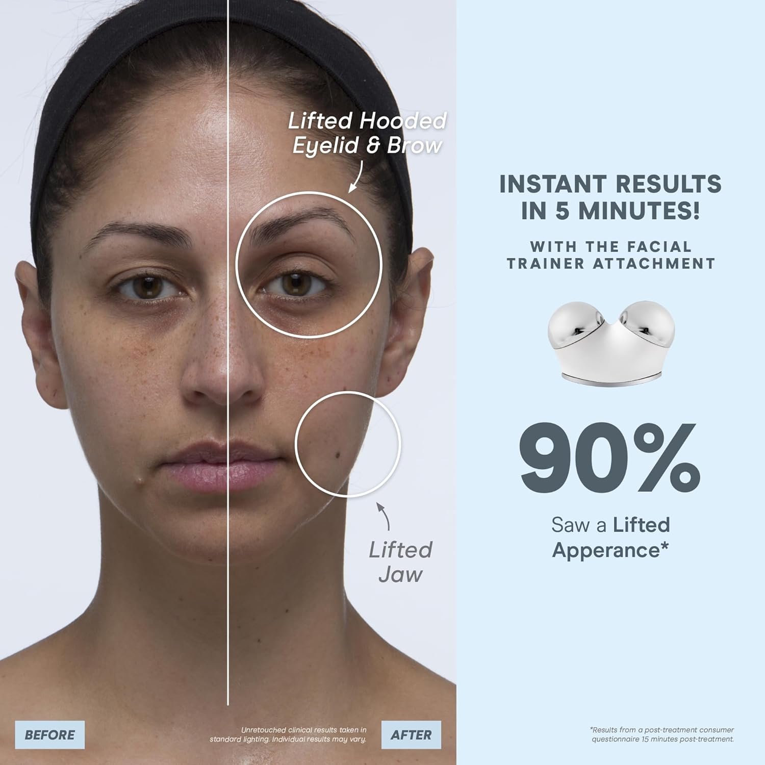 NuFACE Trinity+ Microcurrent Facial Device Kit - FDA Cleared Face Sculpting & Neck Tightening Device to Contour Cheeks & Brows + Microcurrent Gel Activator & Silk Creme - Sandy Rose - Image 5