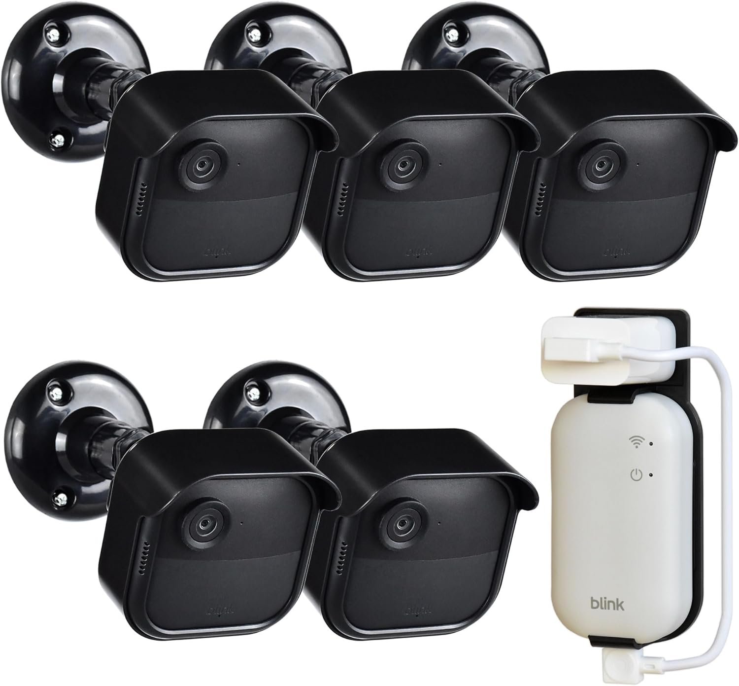 All New Blink Outdoor 4th Gen Camera Mounting Brackets,5 Pack Weatherproof Protective Housing and 360 Degree Adjustable with Sync Module Wall Mount (Blink Camera is Not Included)