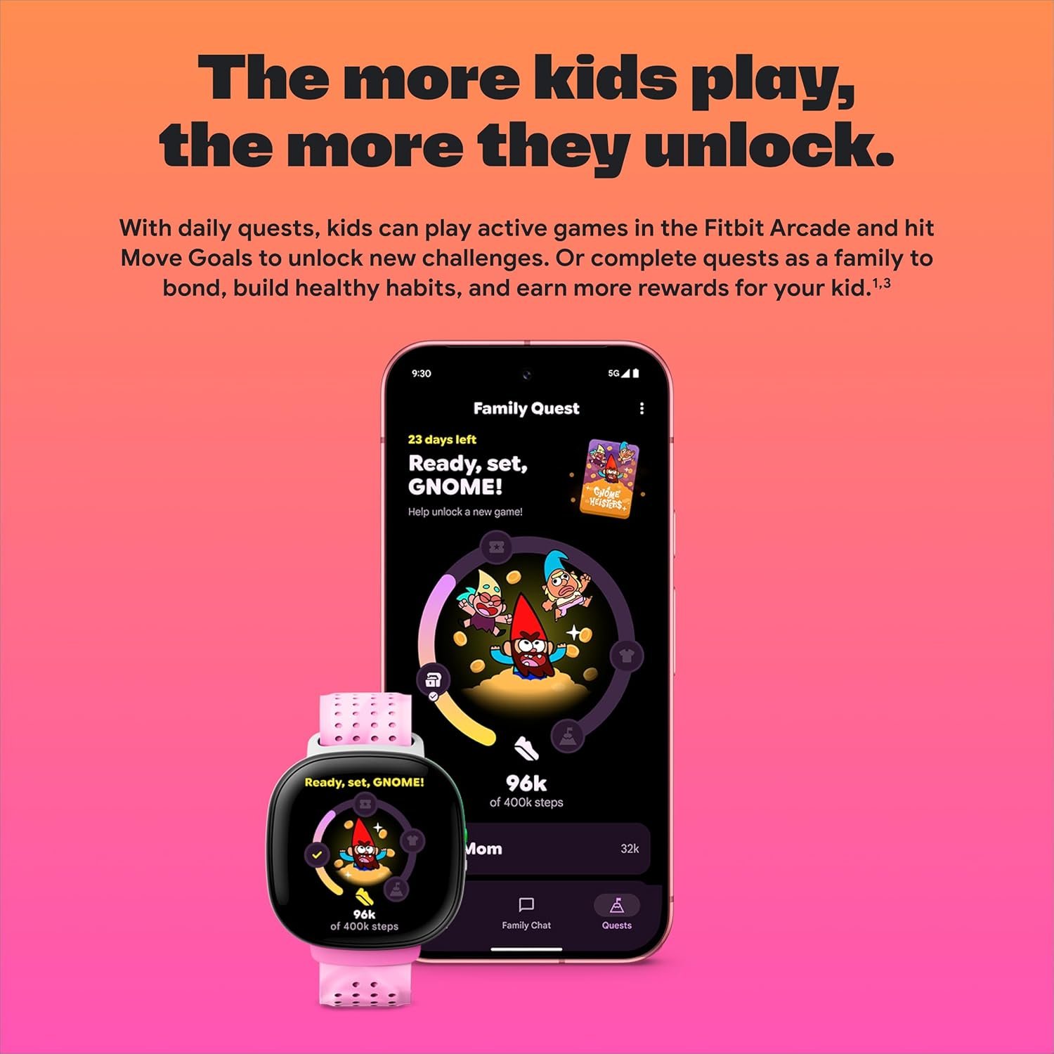 Fitbit Google Ace LTE - Kids Smartwatch with Call, Message, GPS, and Activity-Based Games, Ace Pass Data Plan Required - Spicy - Moovin - Image 14